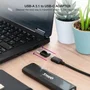 NANO CABLE Adaptador USB-A Macho a USB-C Hembra Negro 3.1